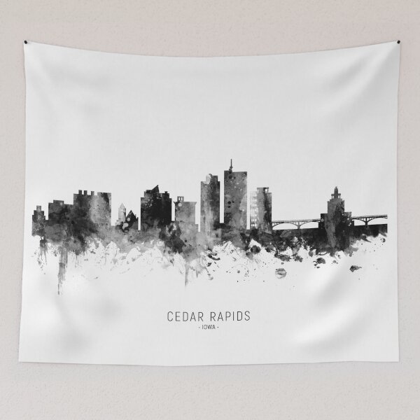 Item preview, Cedar Rapids Iowa Skyline designed and sold by ArtPrints.