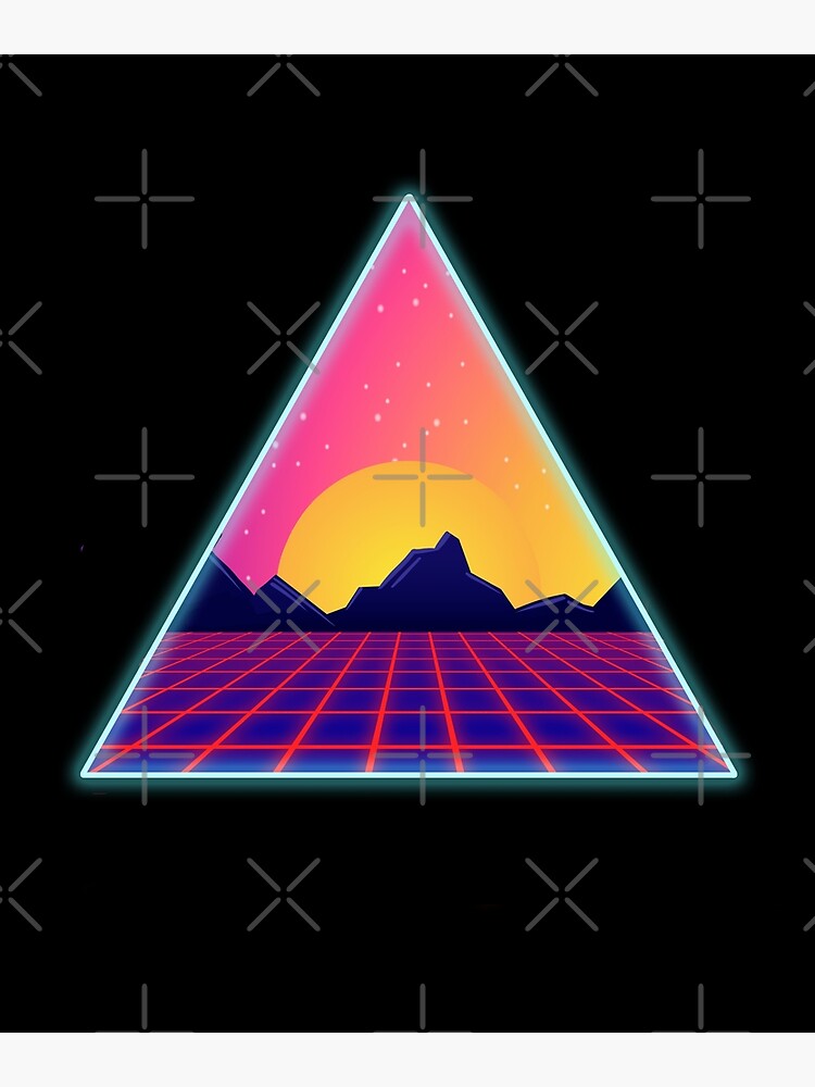 80s Retro Outrun Sun Aesthetic Vaporwave Art Print By Killbotx