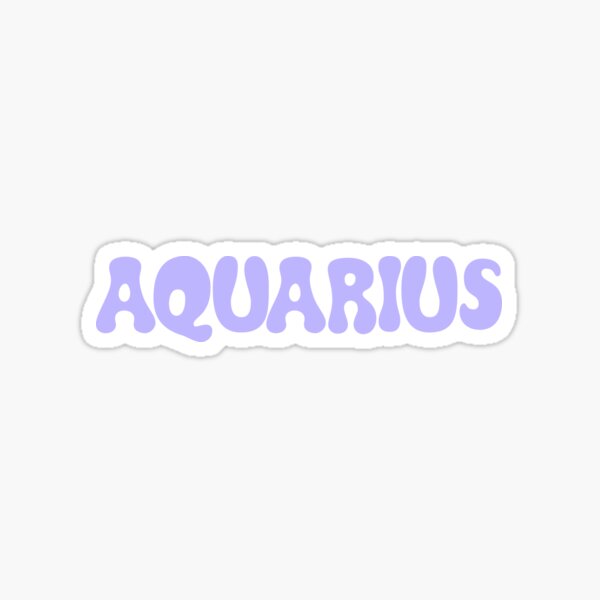 Aquarius Groovy Design Sticker