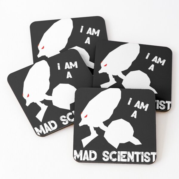 Item preview, I am a Mad Scientist (Silhouette Vector, White Version) designed and sold by Drago Digital Studios.