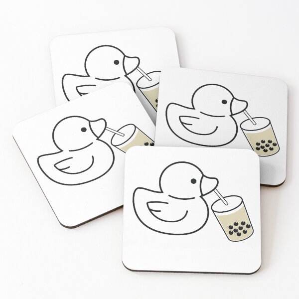 Item preview, Ducky Duck Drinking Boba Milk Tea by Bobalogy designed and sold by bobalogy.