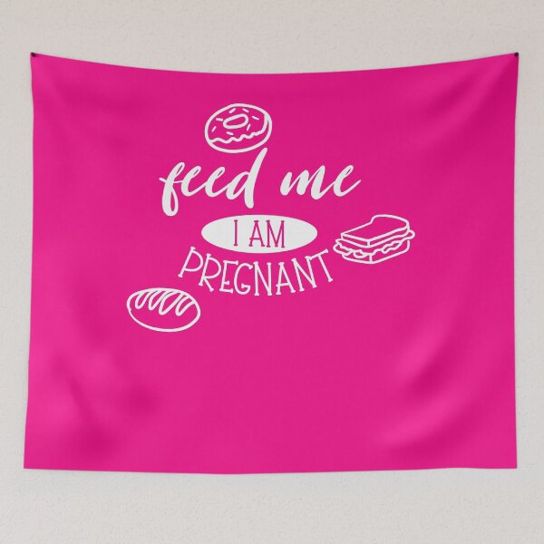 Item preview, Feed me i'm pregnant - funny saying Pregnancy designed and sold by palaodesigns.