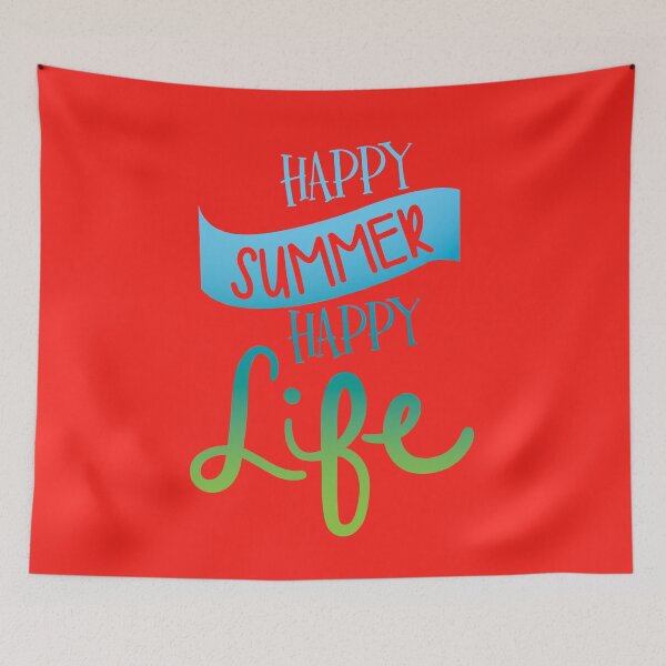 Item preview, Happy summer happy life - Beautiful saying summer designed and sold by palaodesigns.