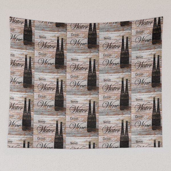 Item preview, Save Water Drink Wine Humorous Country Cafe Witty Kitchen Decor Bistro Art A704 designed and sold by byNicol.