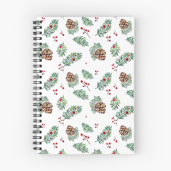 Artikelvorschau, Haus für die Feiertage - Aquarellbeeren und pinecones Muster entworfen und verkauft von Alisha Watercolors.