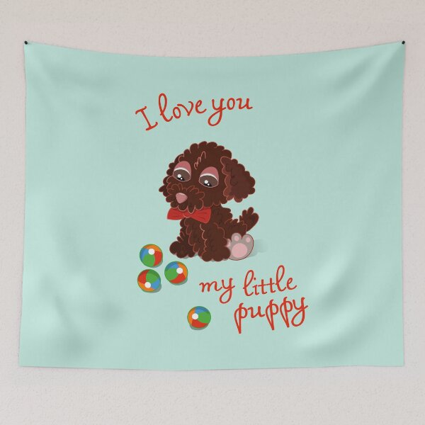 Item preview, I love you, my little puppy designed and sold by EvgeniaDrouga.