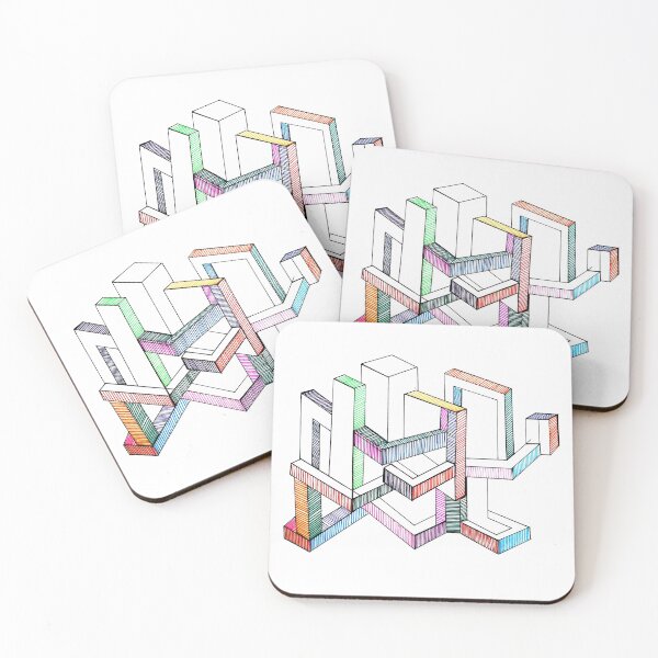 Item preview, Futuristic linear geometric city designed and sold by Carolina Salazar.