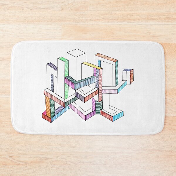 Item preview, Futuristic linear geometric city designed and sold by Carolina Salazar.