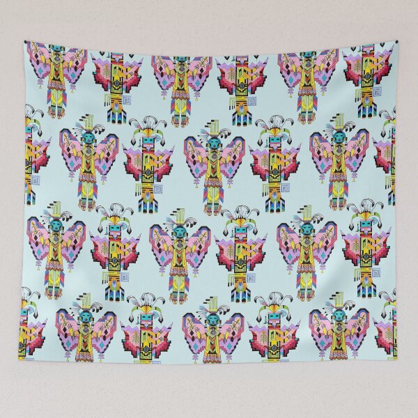 Item preview, Kachina Butterfly with blue background designed and sold by Sharon Schwalbe.