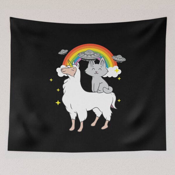 Item preview, Men's Humor Cat Rides Llamacorn Gift Idea designed and sold by haselshirt.