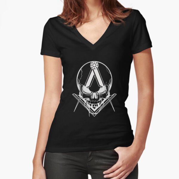 SKULLCOMPAS T-shirt moulant col V
