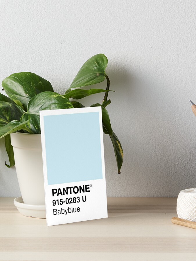 Pastel blue pantone color swatch | Art Board Print