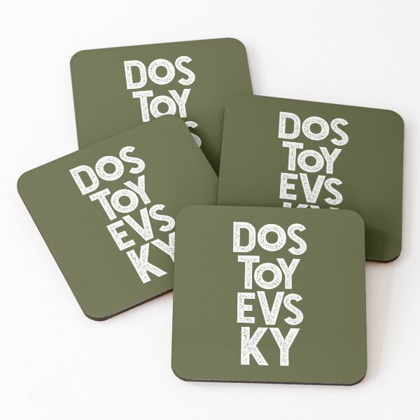 Item preview, Dostoevsky Typography 2. Russian Literature Typography on Olive Green designed and sold by kierkegaard.