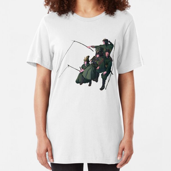 Fishing Samurai Japanese Warrior Girls Slim Fit T-Shirt