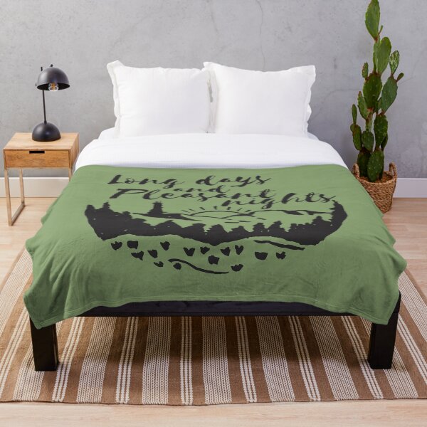 Long Days and Pleasant Nights Throw Blanket