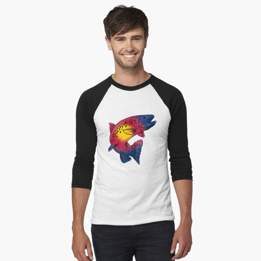 Vista previa del artículo con la obra «Camiseta ¾ estilo béisbol», diseñado y vendido por PaintchipsArt.