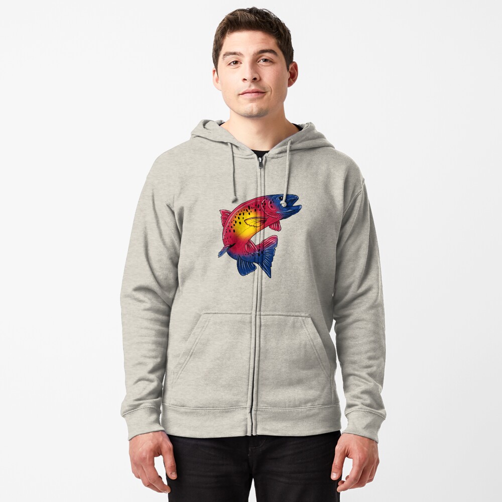 Vista previa del artículo con la obra «Sudadera con capucha y cremallera», diseñado y vendido por PaintchipsArt.