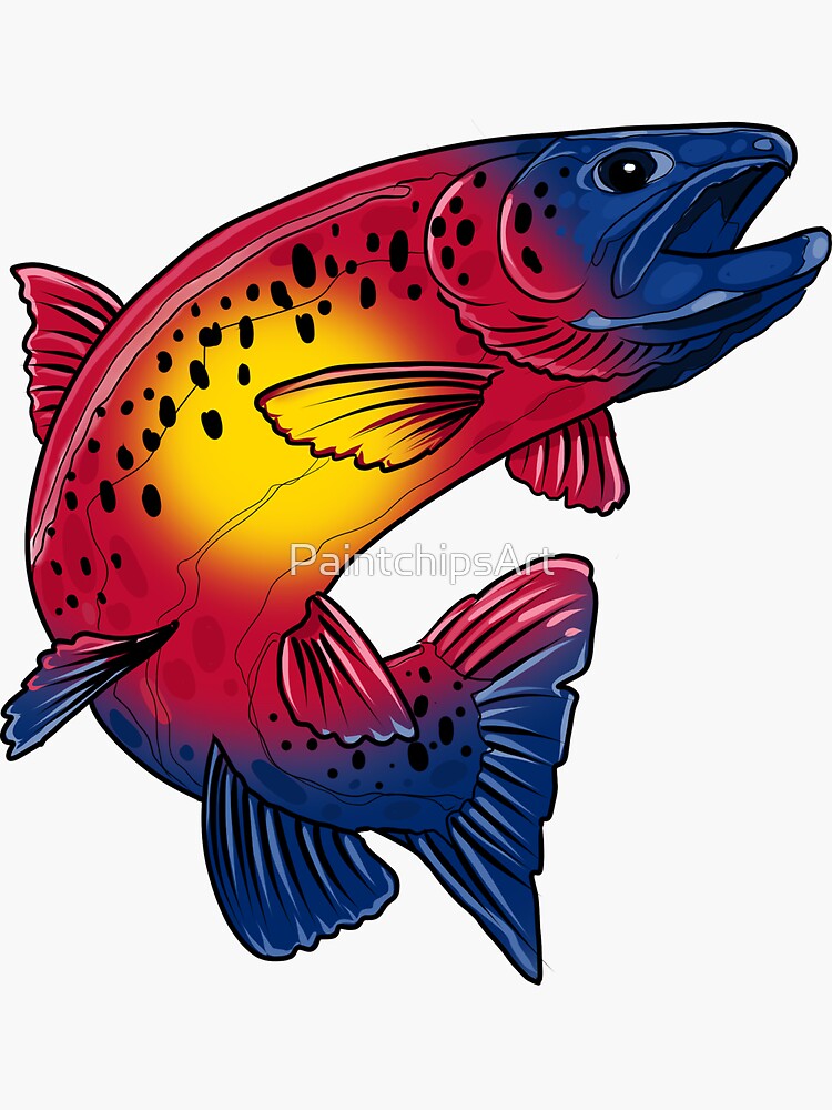 Imagen 3 de 3, Pegatina con la obra Nativo de Colorado, diseñada y vendida por PaintchipsArt.