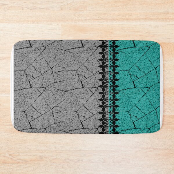 Item preview, Grey , turquoise background with decorative vertical stripe. designed and sold by marinaklykva.