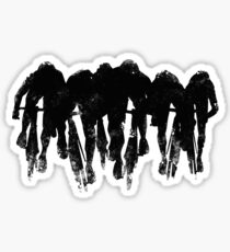 SPRINT FINISH cyclist silhouette print Sticker