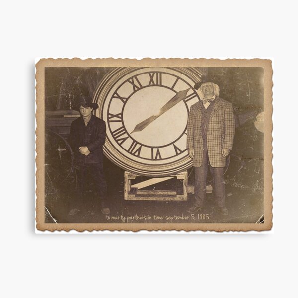 Item preview, Marty & Doc with Clock (With Text) designed and sold by CRUCIBLE 2020.