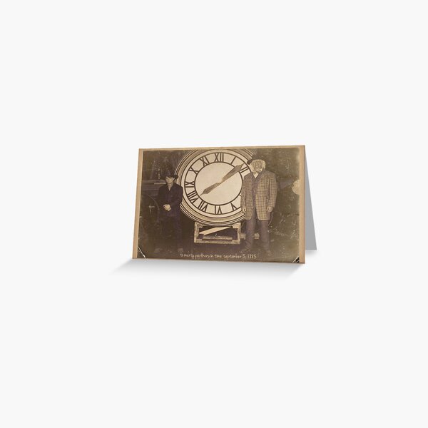 Item preview, Marty & Doc with Clock (With Text) designed and sold by CRUCIBLE 2020.