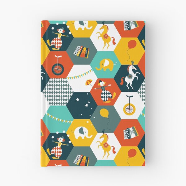 Item preview, Hexagon Circus - turquoise-yellow-rusty red designed and sold by kobyakov.