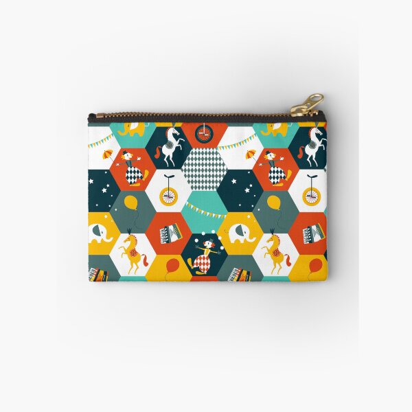 Item preview, Hexagon Circus - turquoise-yellow-rusty red designed and sold by kobyakov.