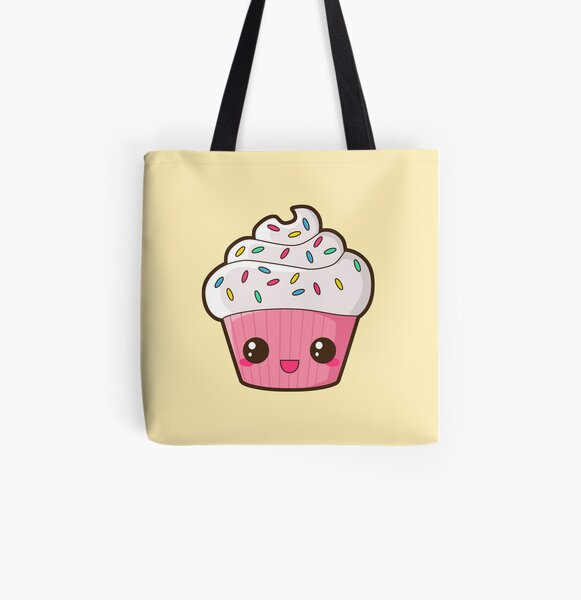 Happy Cupcake All Over Print Tote Bag