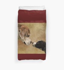 Nose To Nose Dogs Duvet Cover
