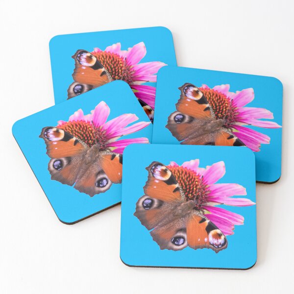 Item preview, Gift idea Peacock butterfly on blossom photo designed and sold by Katja LebenFreude.