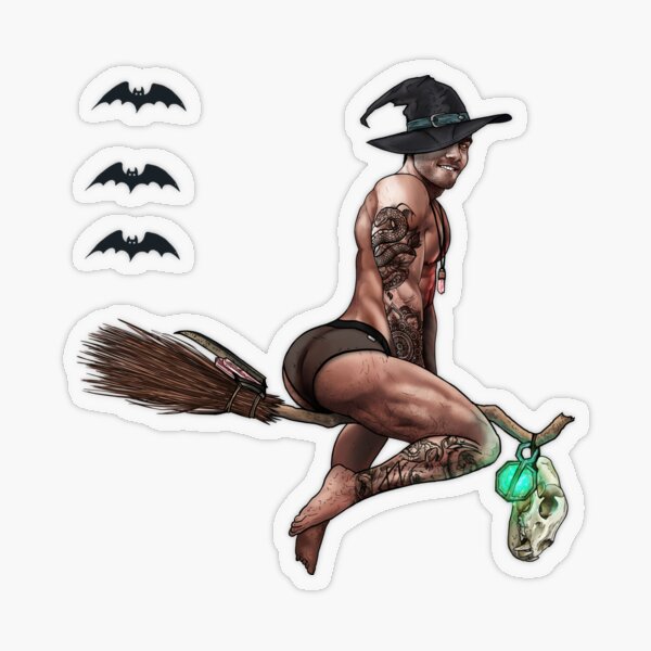 The witches Broom Transparent Sticker