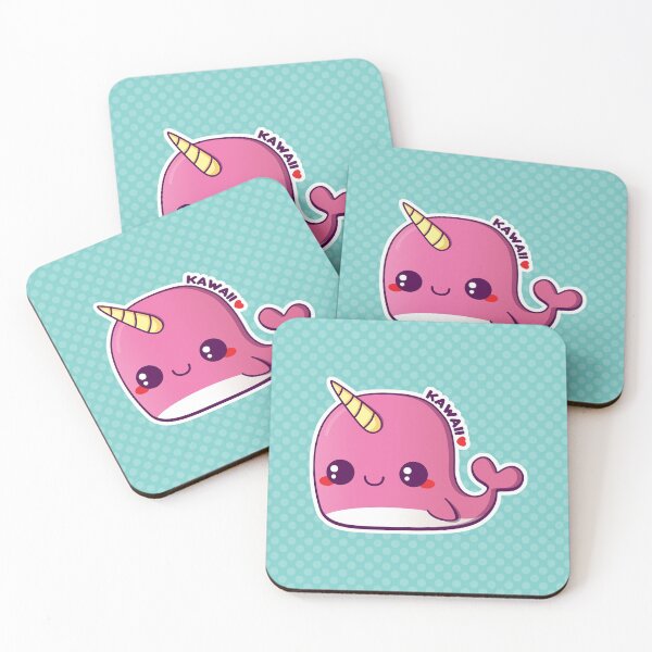 Item preview, Kawaii Pink Narwhal designed and sold by pai-thagoras.