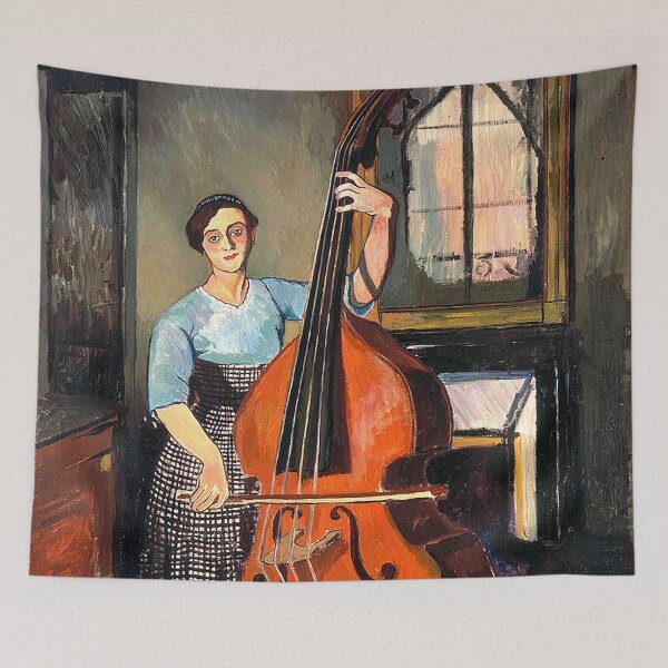 Item preview, HD. Woman with a Double Bass (1908), by Suzanne Valadon designed and sold by LORD  H.D..