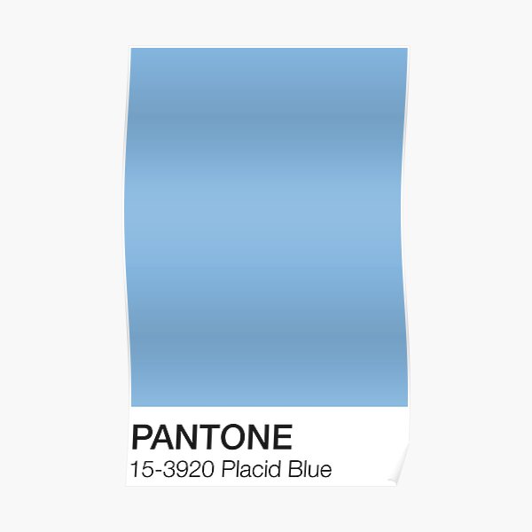 Pantone Placid Blue Poster