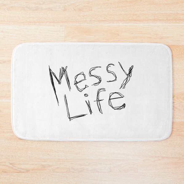 Item preview, Messy Life Phrase Motif Typographic Drawing designed and sold by DFLC Prints.