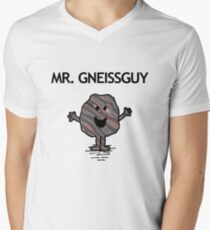 Camiseta de cuello en V Sr. Gneissguy