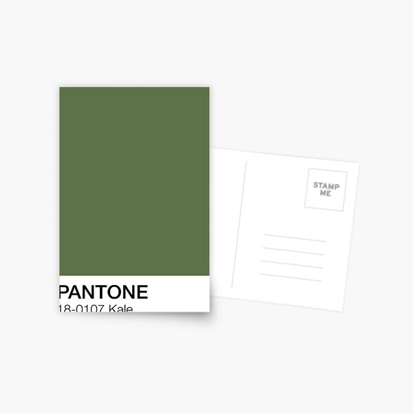 Pantone Kale Postcard By Allilapps Redbubble