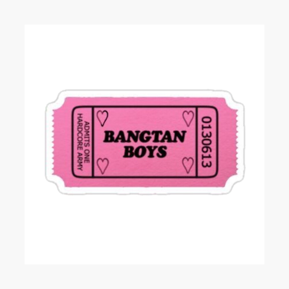 bangtan boys vintage ticket sticker framed art print by letsgetsticky redbubble