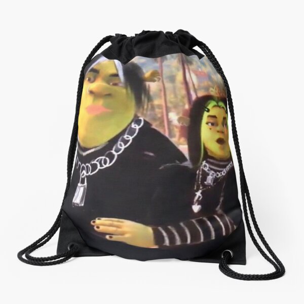 eboy shrek and egirl fiona Drawstring Bag