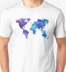 Watercolor Map of the World Unisex T-Shirt