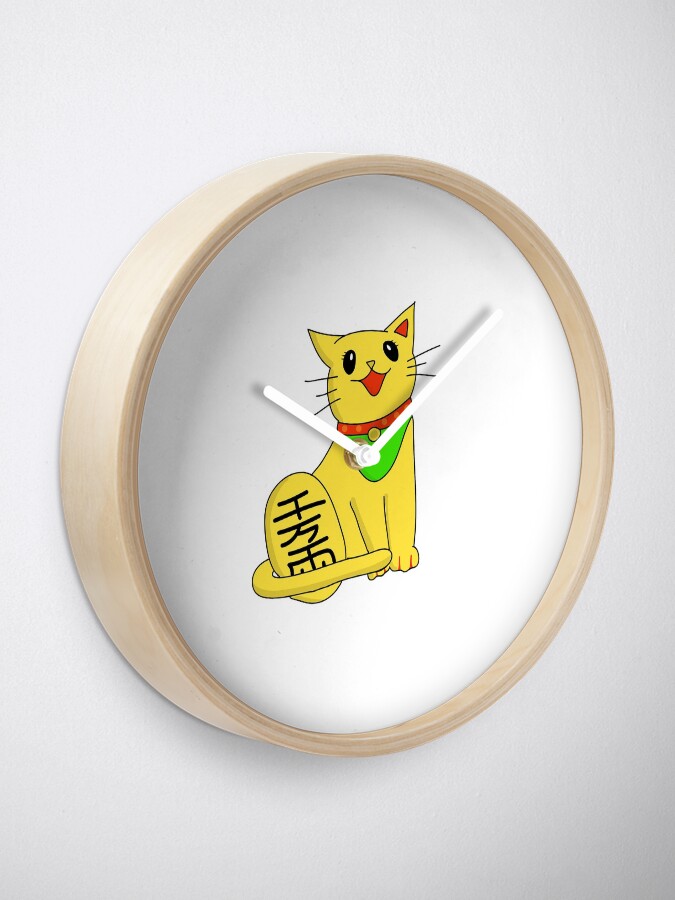 lucky cat clock