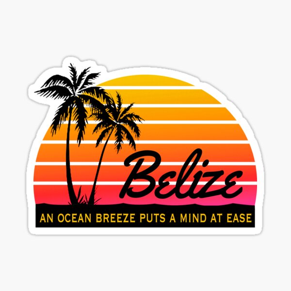 Item preview, BELIZE An Ocean Breeze Puts A Mind At Ease - Sun Sunset Palm Trees designed and sold by lmaoshop.