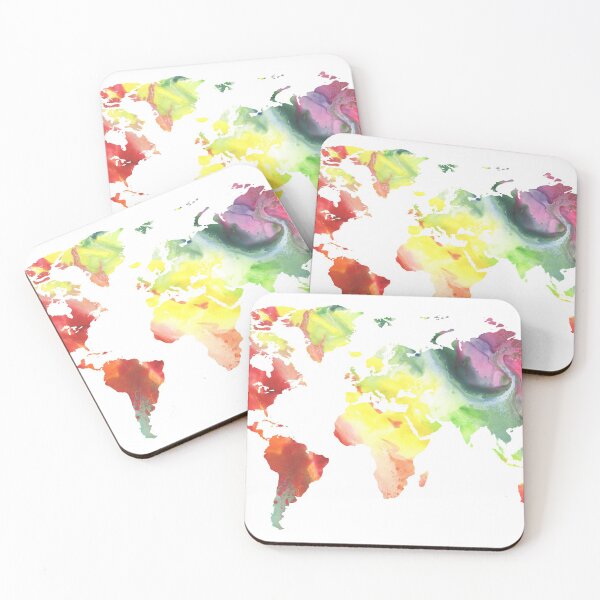 Item preview, Watercolor Silhouette World Map Colorful PNG XII designed and sold by Irina Sztukowski.