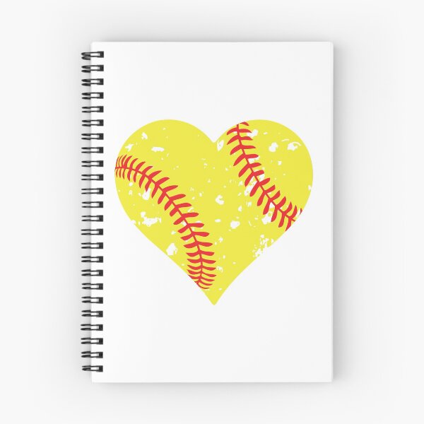 Item preview, Distressed Softball Heart designed and sold by Mysewcuteboutiq.