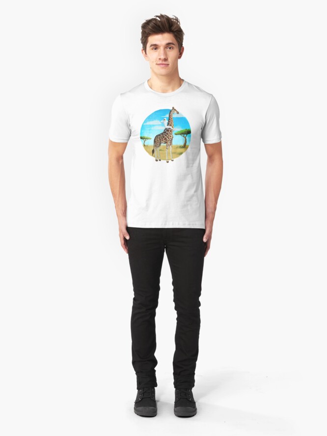 Alternate view of Lookout (Safari) | Digital Illustration Slim Fit T-Shirt