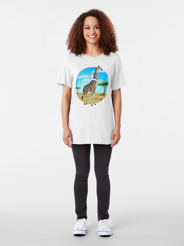 Alternate view of Lookout (Safari) | Digital Illustration Slim Fit T-Shirt