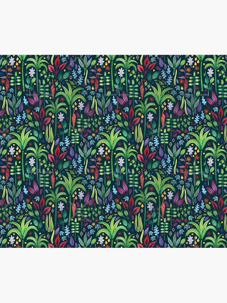 Jungle Flora - watercolour pattern by Cecca Designs by Cecca-Designs