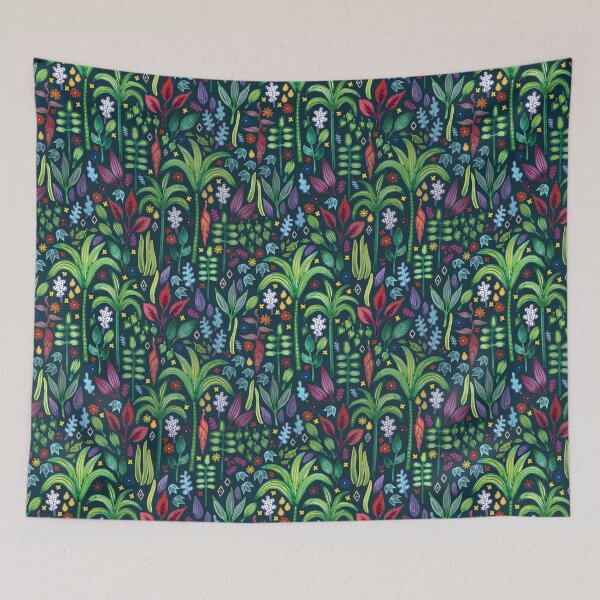 Item preview, Jungle Flora - watercolour pattern by Cecca Designs designed and sold by Cecca-Designs.