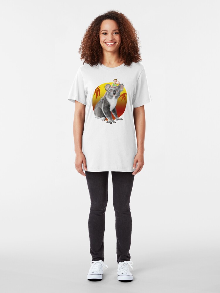 Alternate view of Koala-ity View | Digital Illustration Slim Fit T-Shirt